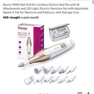 Beurer MP64 Cordless Nail Drill Set - Gold and White